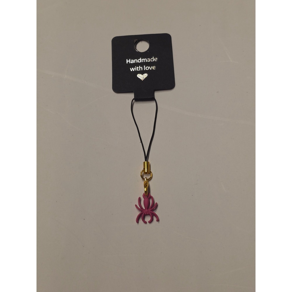 Pink Spider Phone Charm Handmade Inspired by Angel Dust Hazbin Hotel